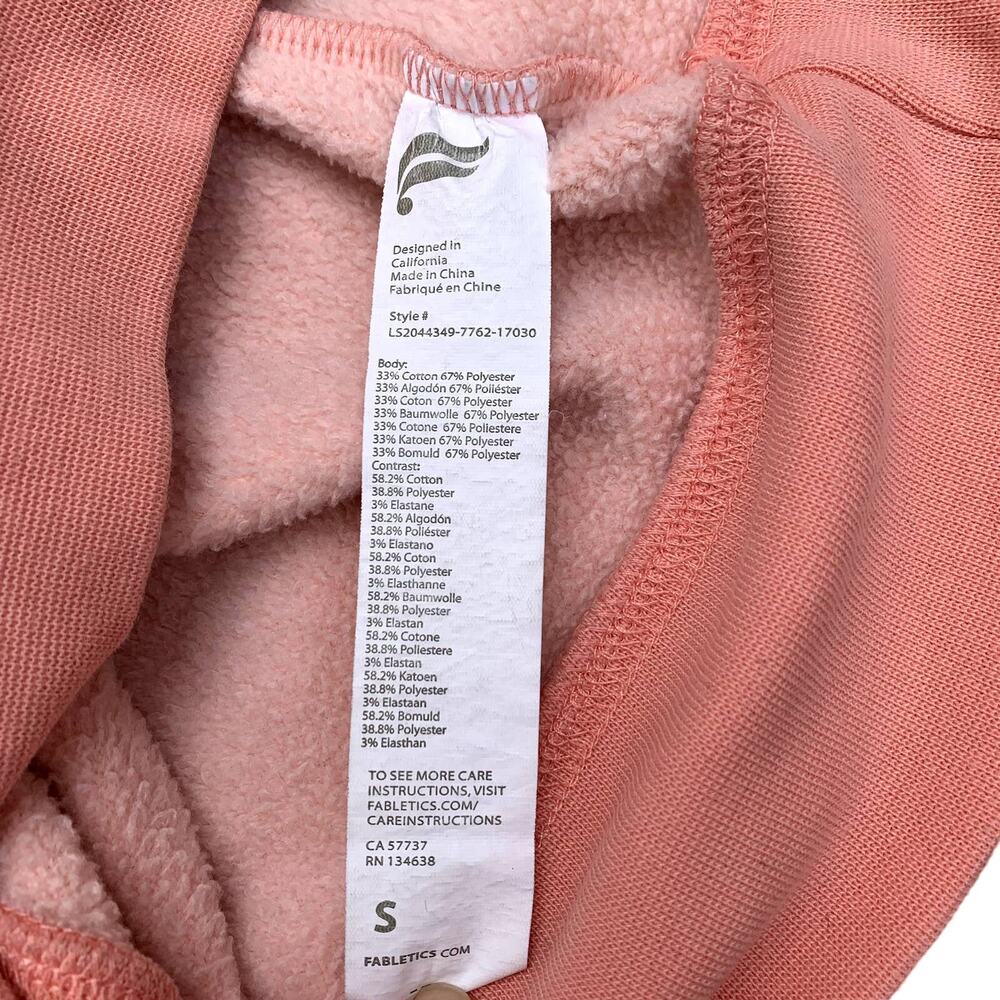 Fabletics Caterina mock neck half zip pullover sweatshirt Coral Pink Small - Picture 6 of 8